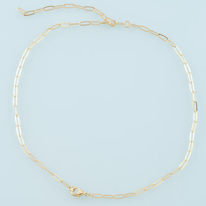 Gold Y Chain,18K Gold Filled Oval for Necklace Bracelet DIY Jewelry Making Supply