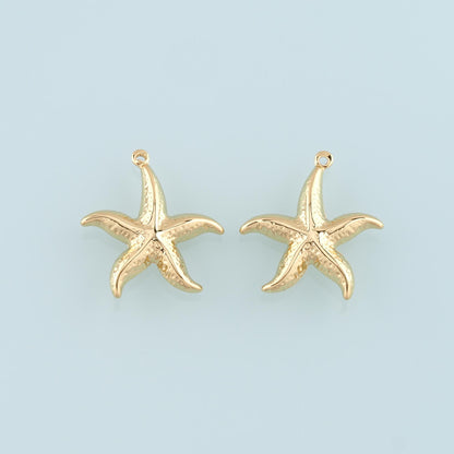 18K Gold Filled Star Charm Pendant for Jewelry Making