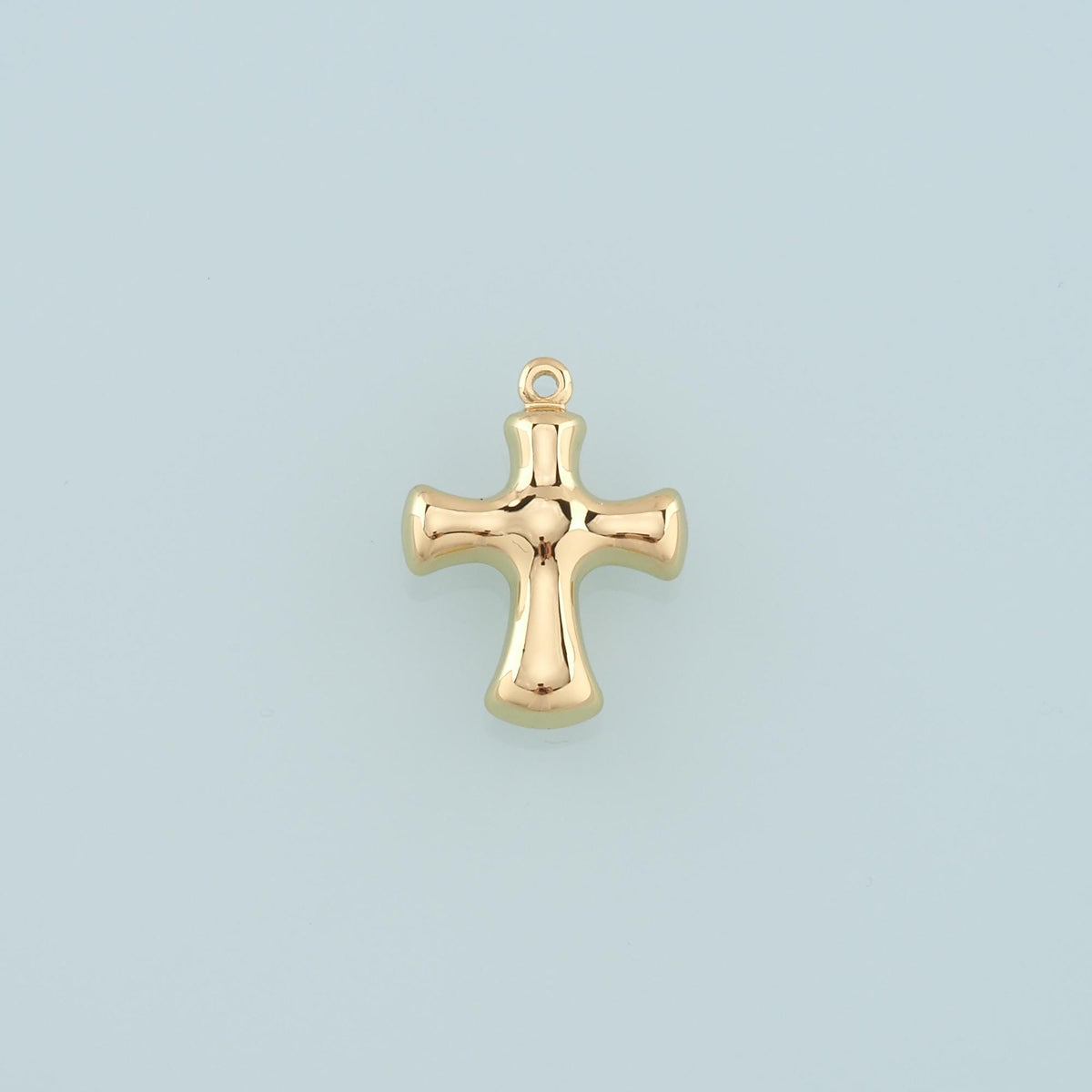 Gold Cross Charms,18K Gold Filled Cross Pendant,Religion Charm Bracelet Necklace for DIY Jewelry Making Supply