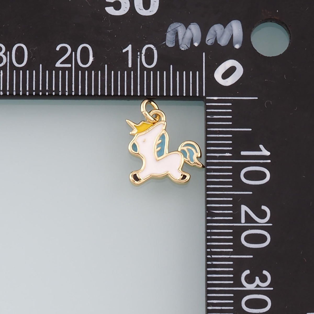 Gold Unicorn Charms,18K Gold Filled Unicorn Pendant,Enamel Unicorn Charm Bracelet Necklace for DIY Jewelry Making Supply