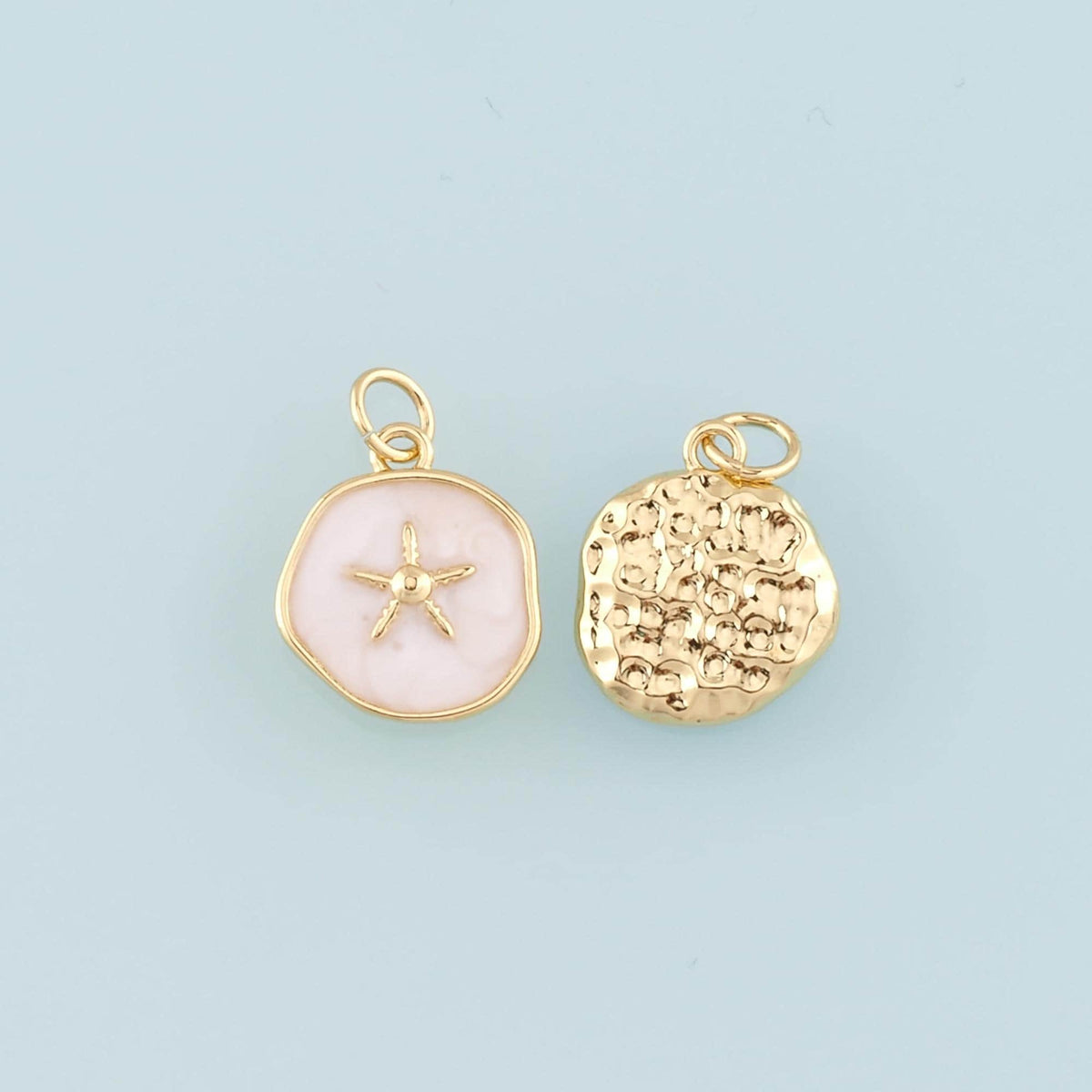 Gold Starfish Charms,18K Gold Filled Sea Star Pendant,Enamel Starfish Charm Bracelet Necklace for DIY Jewelry Making Supply