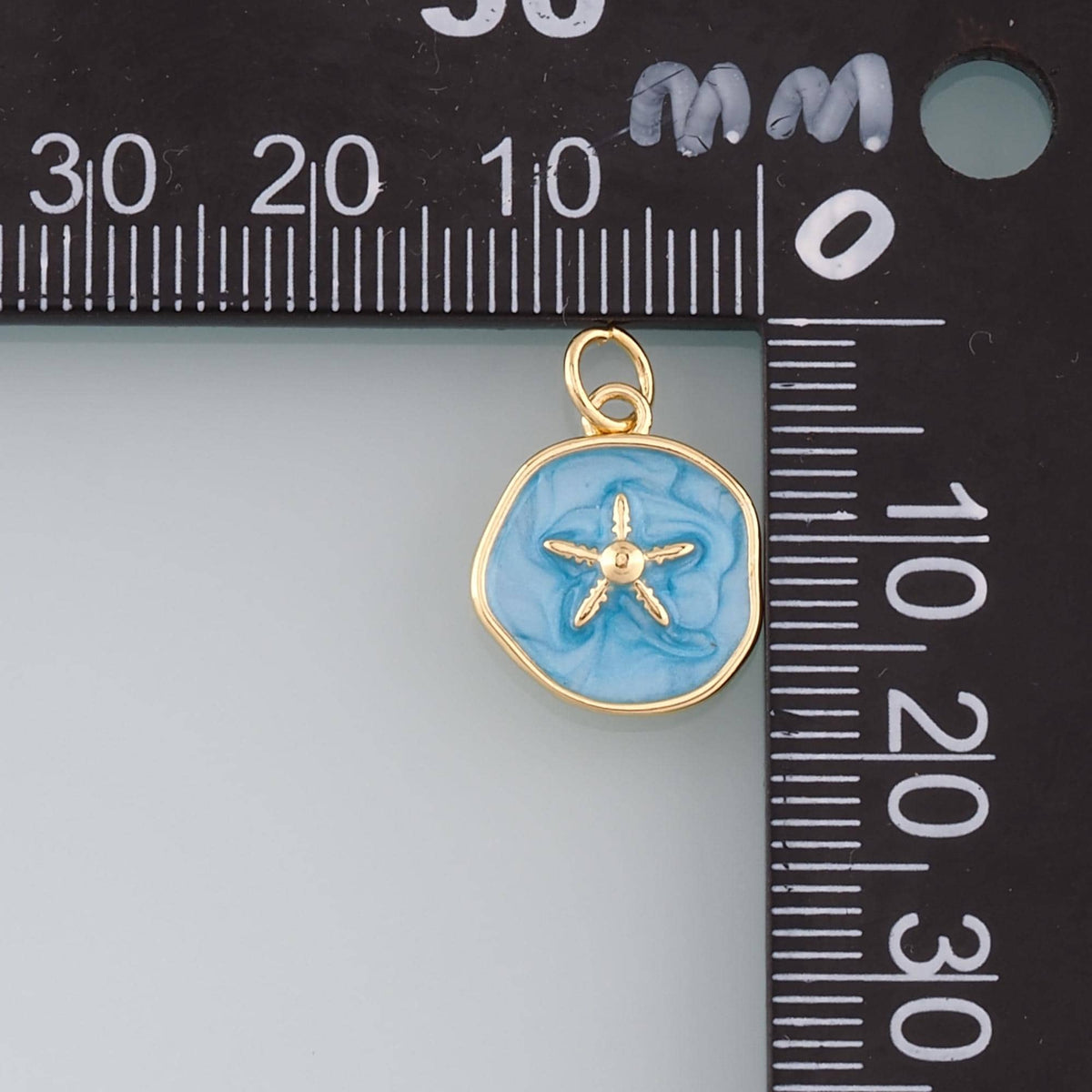 Gold Starfish Charms,18K Gold Filled Sea Star Pendant,Enamel Starfish Charm Bracelet Necklace for DIY Jewelry Making Supply