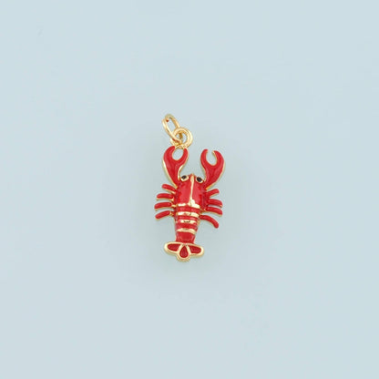 18K Gold Filled Enamel Charm Pendant for Jewelry Making