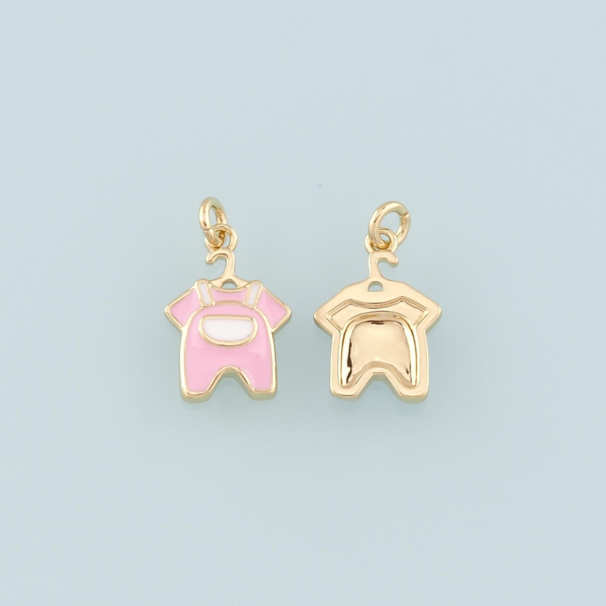 18K Gold Filled Enamel Charm Pendant for Jewelry Making