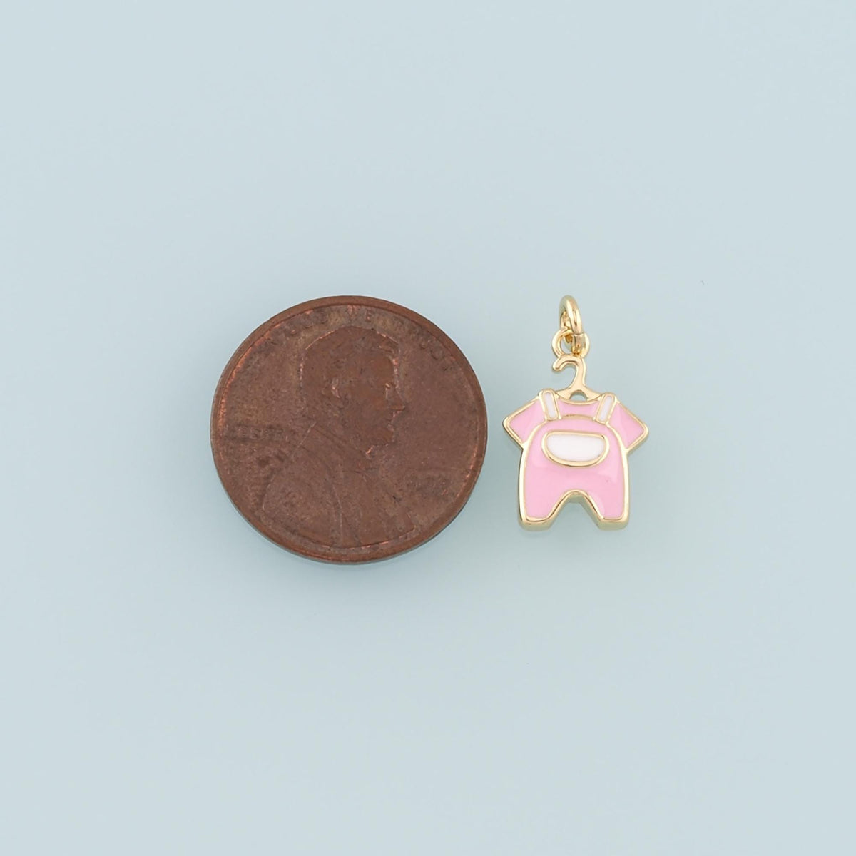 18K Gold Filled Enamel Charm Pendant for Jewelry Making