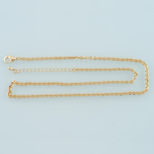 Gold Oval Chain,18K Gold Filled Oval for Necklace Bracelet DIY Jewelry Making Supply