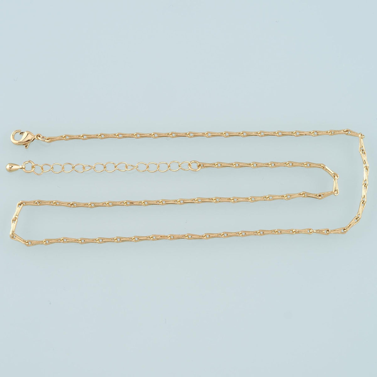 Gold Bone Chain,18K Gold Filled Rectangle for Necklace Bracelet DIY Jewelry Making Supply