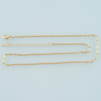 Gold Bone Chain,18K Gold Filled Rectangle for Necklace Bracelet DIY Jewelry Making Supply