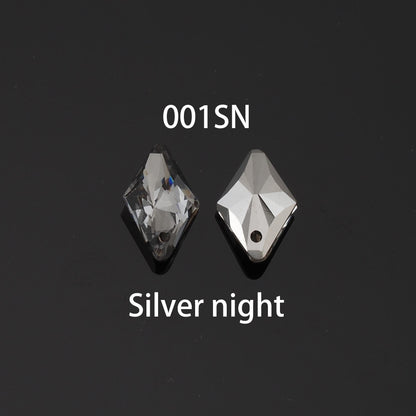 1pcs Rhombus Crystal Pendant Crystal AB Rhinestones for DIY Craft Jewelry Making Supply