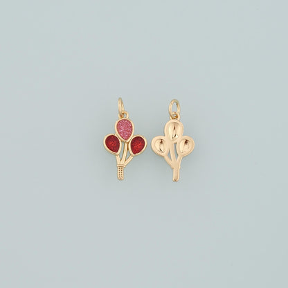18K Gold Filled Hand Enamel Charm Pendant for Jewelry Making