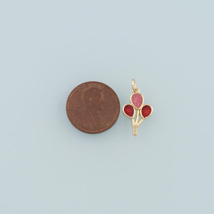 18K Gold Filled Hand Enamel Charm Pendant for Jewelry Making