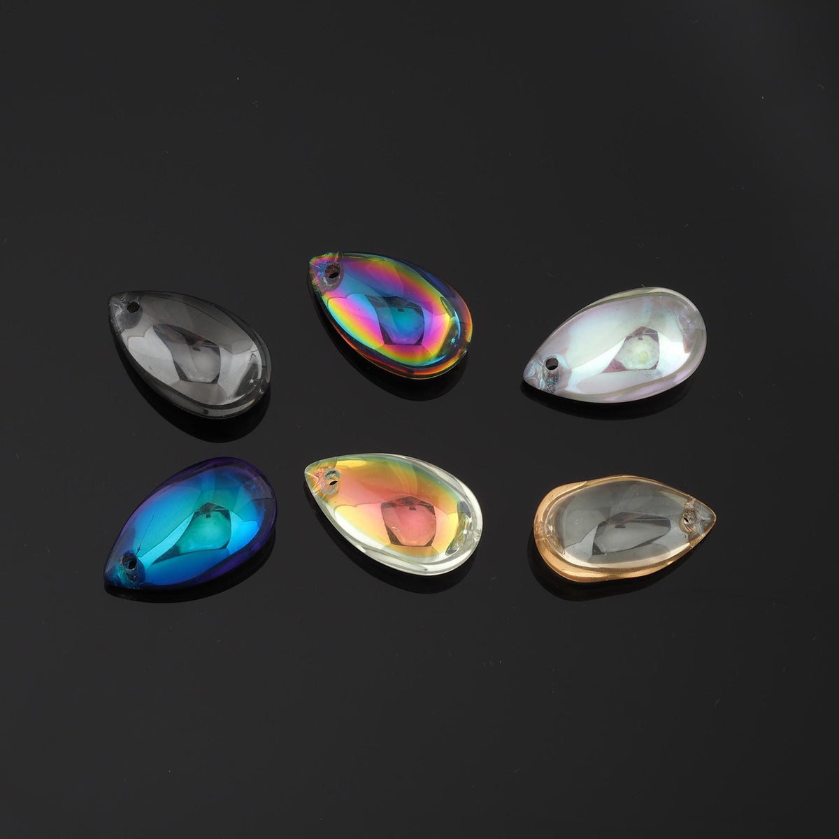 Gold Filled Crystal Teardrop Charm Pendant for Jewelry Making