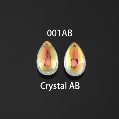 Gold Filled Crystal Teardrop Charm Pendant for Jewelry Making