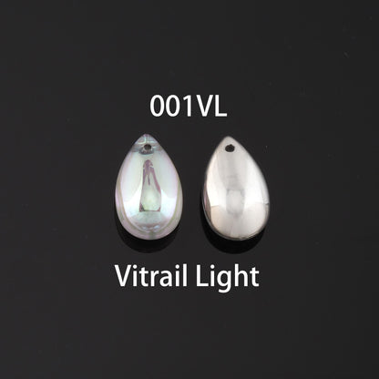 Gold Filled Crystal Teardrop Charm Pendant for Jewelry Making