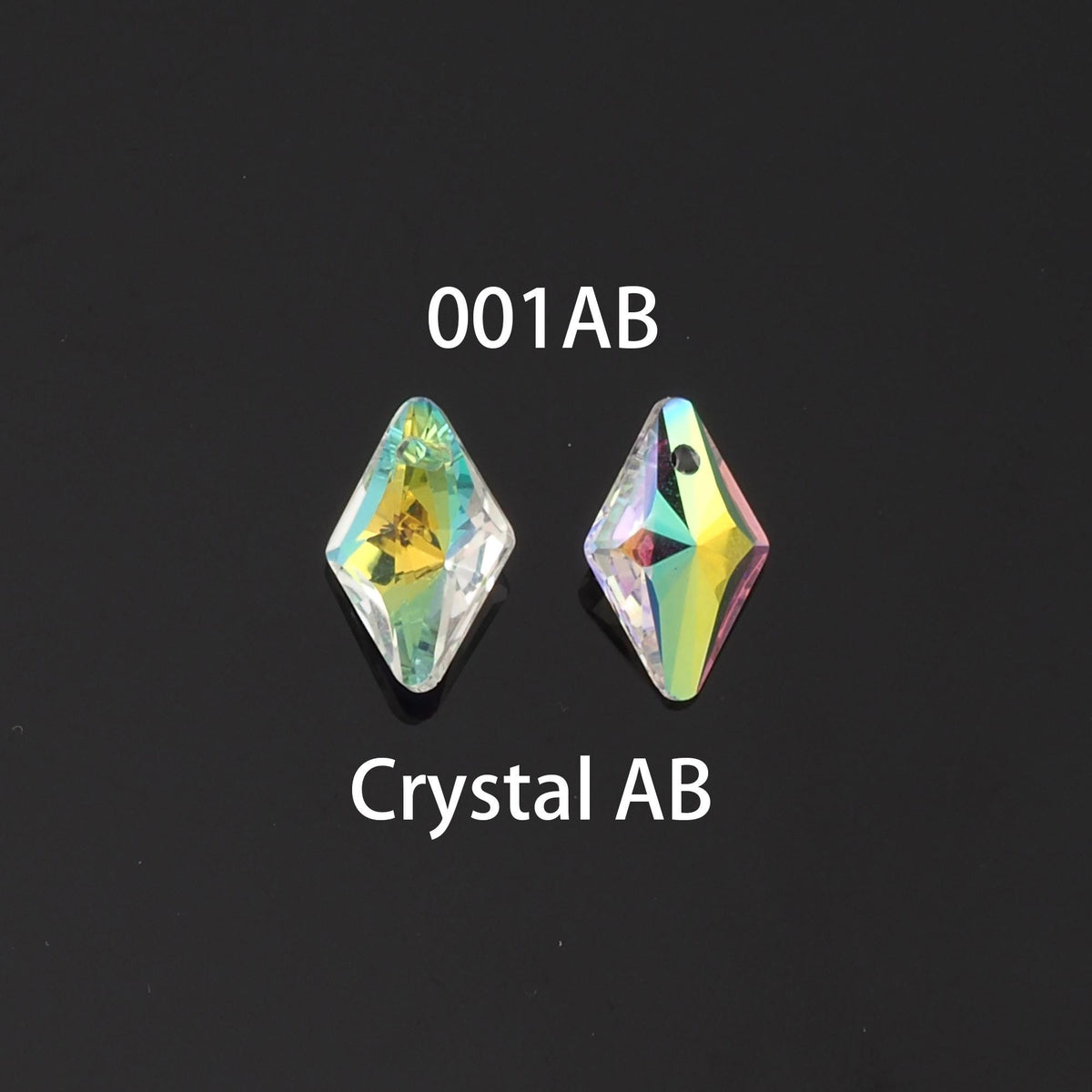 1pcs Rhombus Crystal Pendant Crystal AB Rhinestones for DIY Craft Jewelry Making Supply