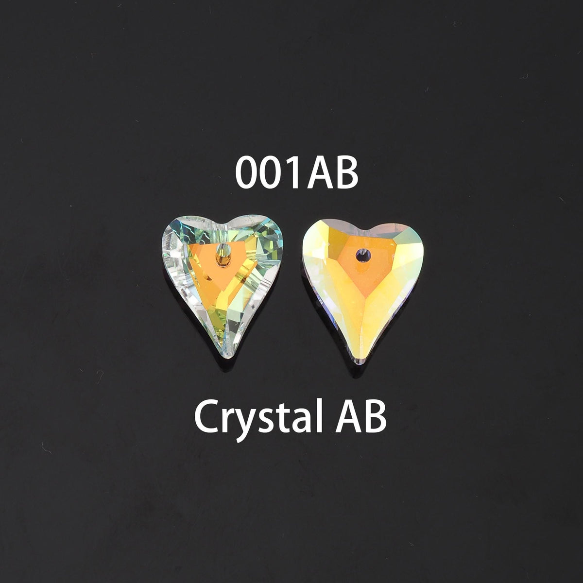 Gold Filled Crystal Heart Charm Pendant for Jewelry Making