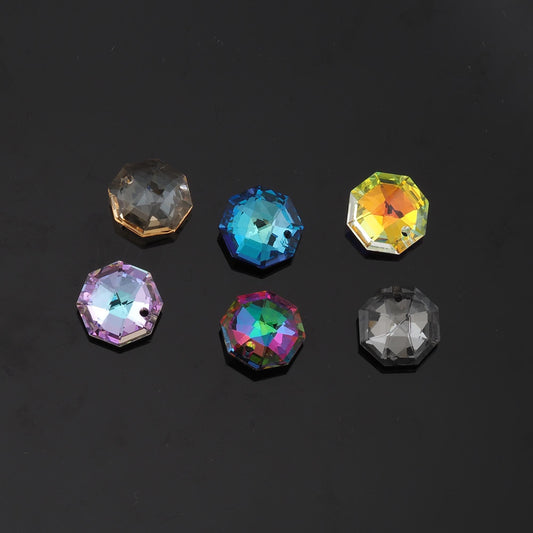 1pcs Round Crystal Pendant Crystal AB Rhinestones for DIY Craft Jewelry Making Supply