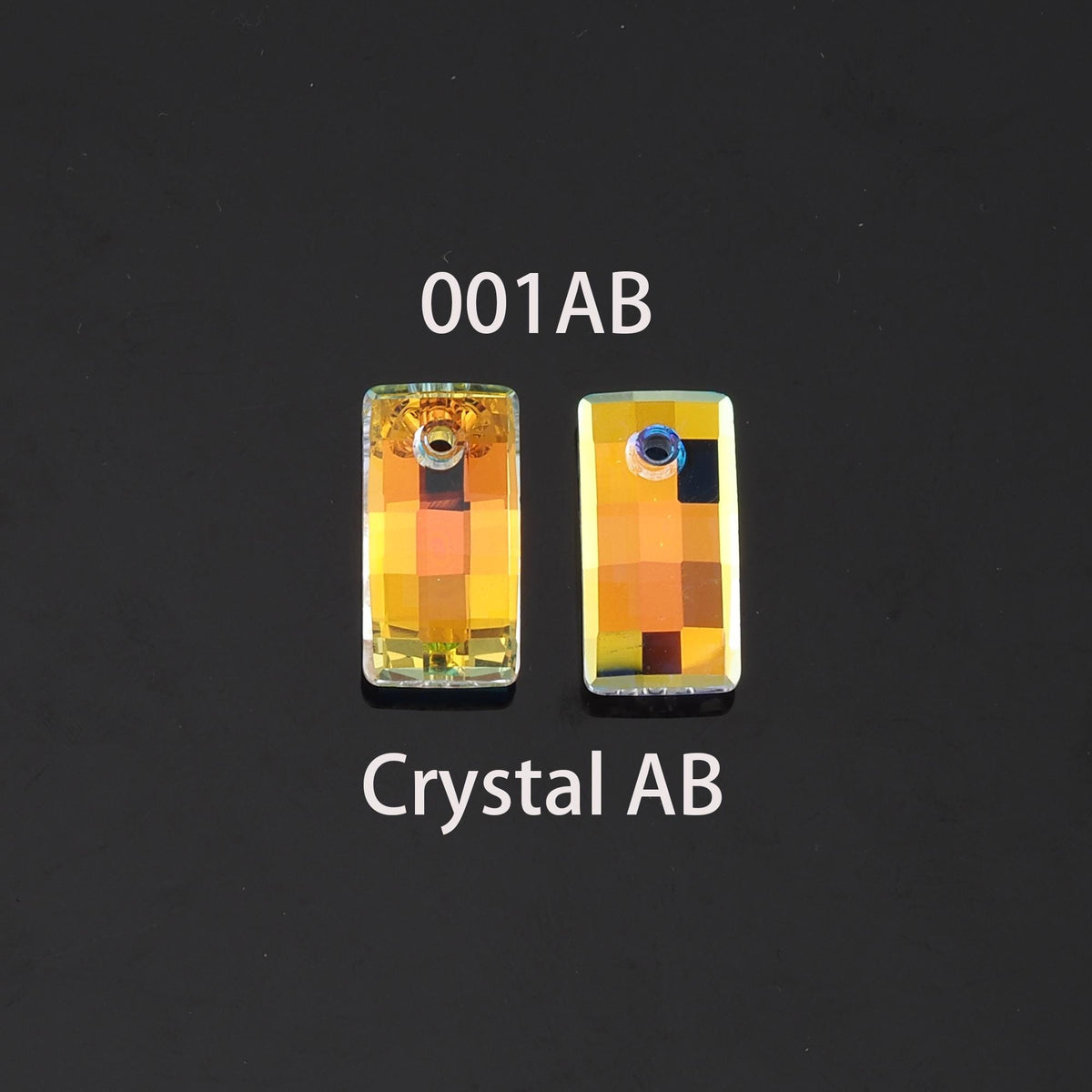 1pcs Rectangle Crystal Pendant Crystal AB Rhinestones for DIY Craft Jewelry Making Supply