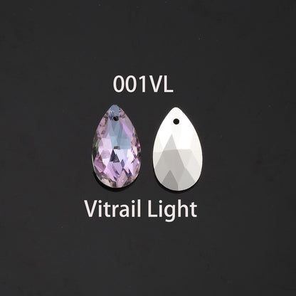Gold Filled Crystal Teardrop Charm Pendant for Jewelry Making