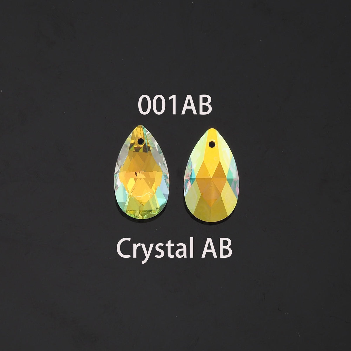 Gold Filled Crystal Teardrop Charm Pendant for Jewelry Making