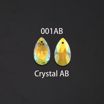 Gold Filled Crystal Teardrop Charm Pendant for Jewelry Making