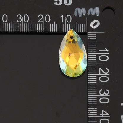 Gold Filled Crystal Teardrop Charm Pendant for Jewelry Making