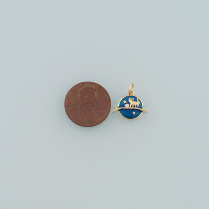 18K Gold Filled Enamel Star Charm Pendant for Jewelry Making