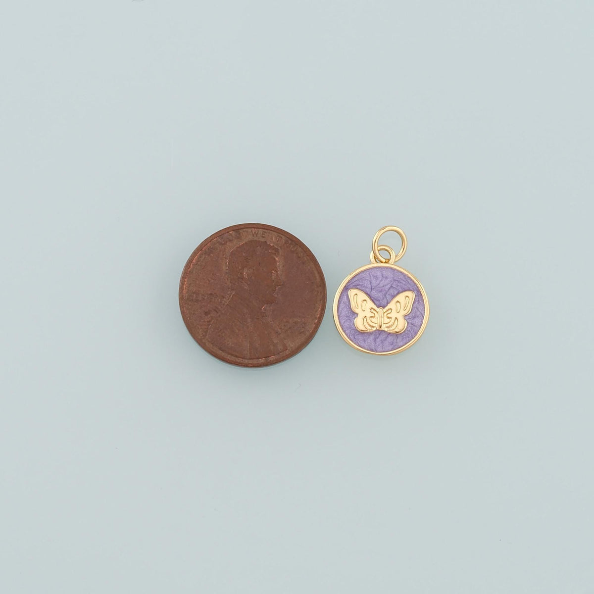 Gold Butterfly Charms,18K Gold Filled Butterfly Pendant,Enamel Butterfly Charm Bracelet Necklace for DIY Jewelry Making Suppl