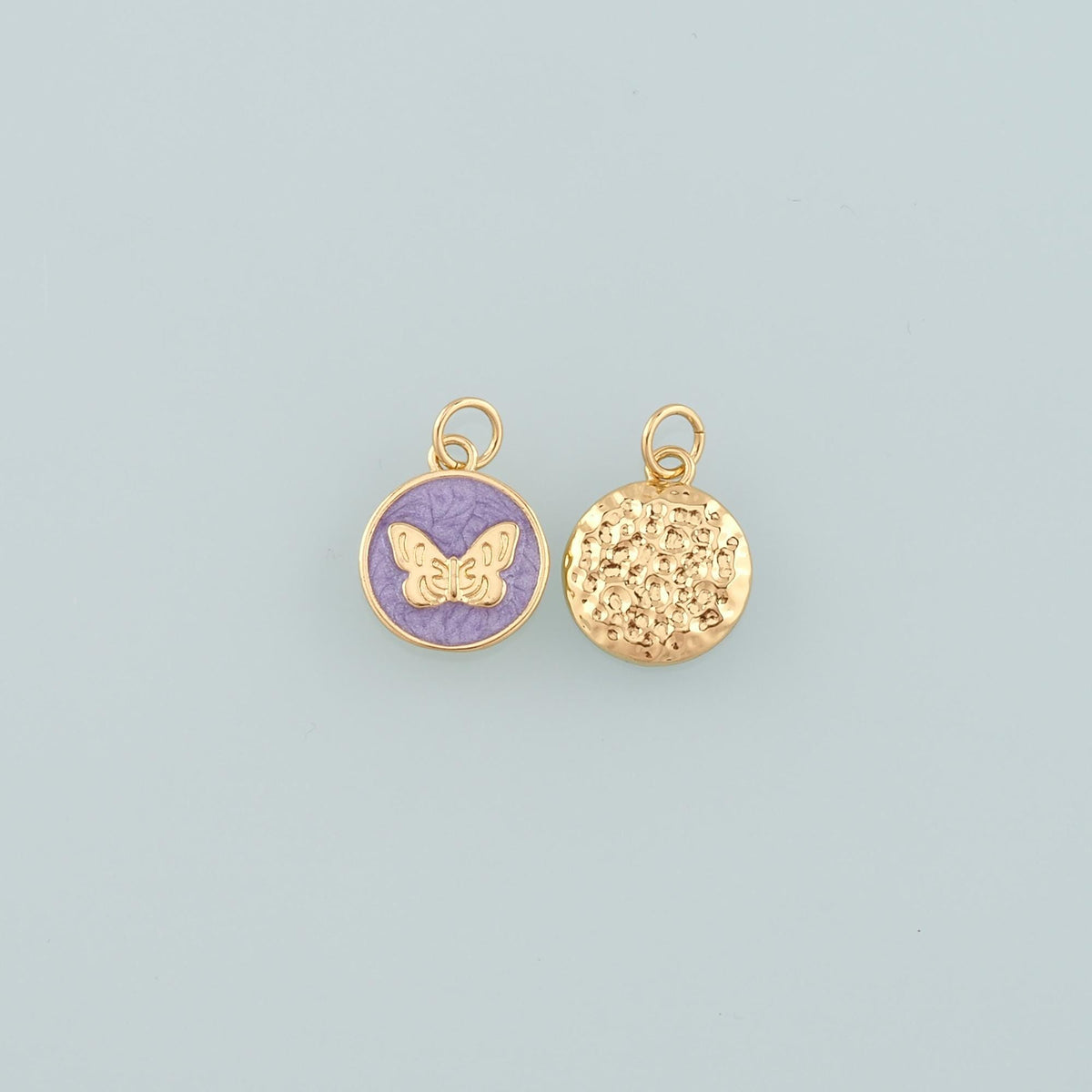 Gold Butterfly Charms,18K Gold Filled Butterfly Pendant,Enamel Butterfly Charm Bracelet Necklace for DIY Jewelry Making Suppl