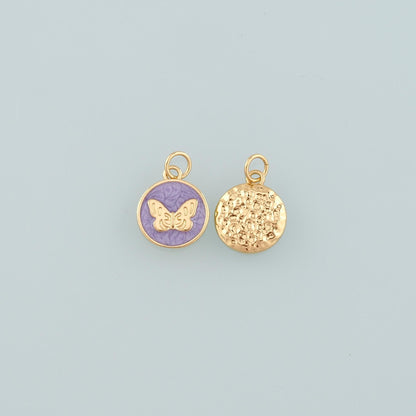 Gold Butterfly Charms,18K Gold Filled Butterfly Pendant,Enamel Butterfly Charm Bracelet Necklace for DIY Jewelry Making Suppl
