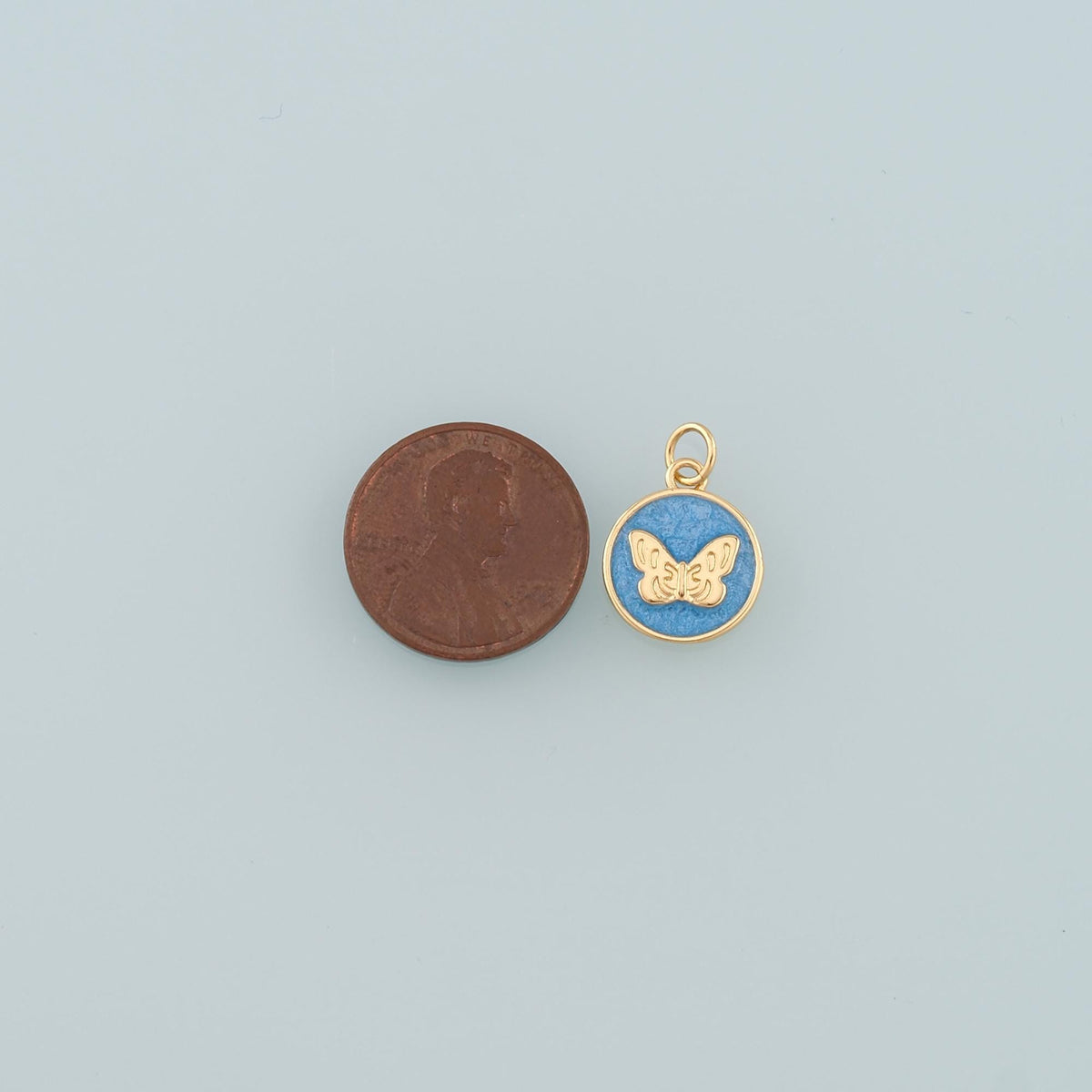 Gold Butterfly Charms,18K Gold Filled Butterfly Pendant,Enamel Butterfly Charm Bracelet Necklace for DIY Jewelry Making Suppl