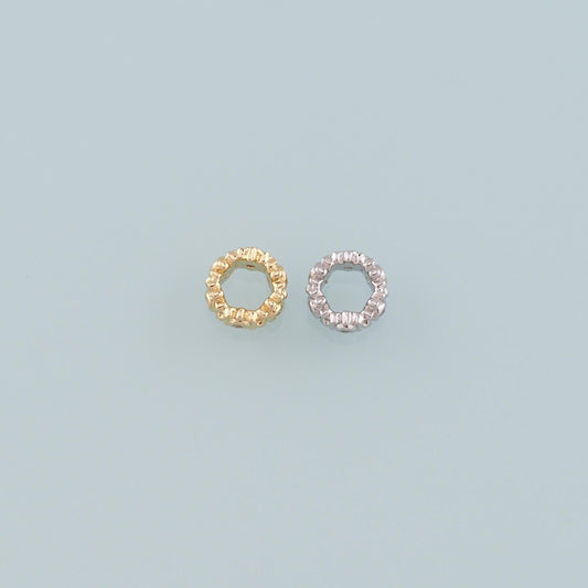Gold Round Beads Charms,18K Gold Filled Round Flat Spacer beads Bracelet Necklace for DIY Jewelry Making Supply