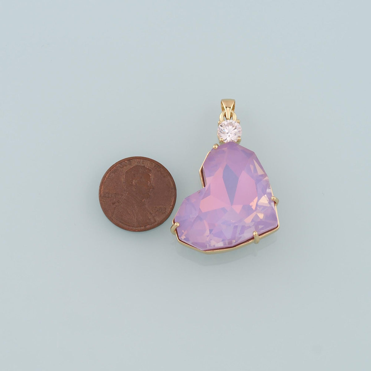 18K Gold Filled Heart Charm Pendant for Jewelry Making