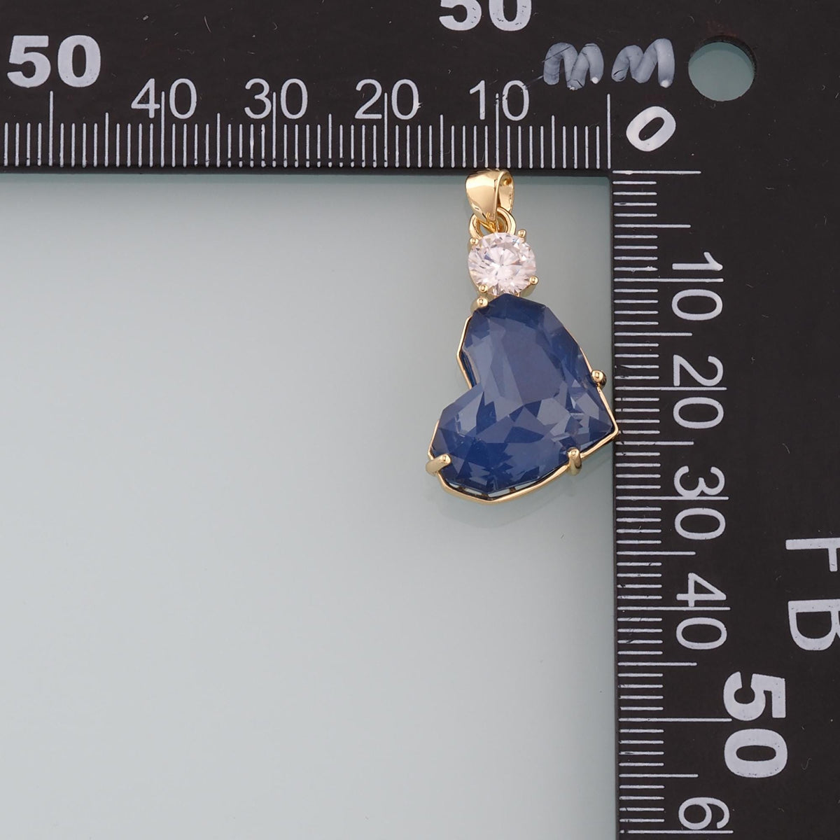 Gold Crystal Charms,18K Gold Filled Heart Pendant,Heart Crystal Charm Bracelet Necklace for DIY Jewelry Making Supply