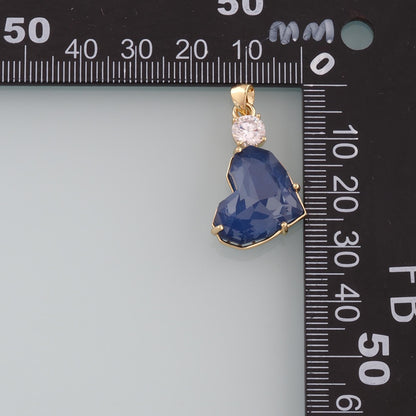 Gold Crystal Charms,18K Gold Filled Heart Pendant,Heart Crystal Charm Bracelet Necklace for DIY Jewelry Making Supply