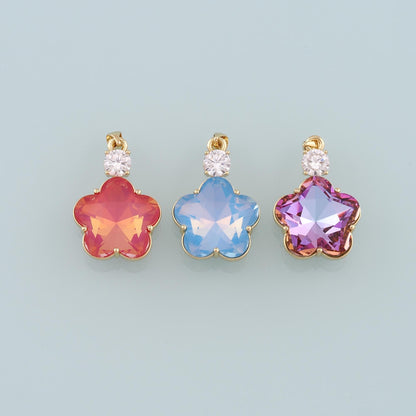 18K Gold Filled Crystal Star Charm Pendant for Jewelry Making