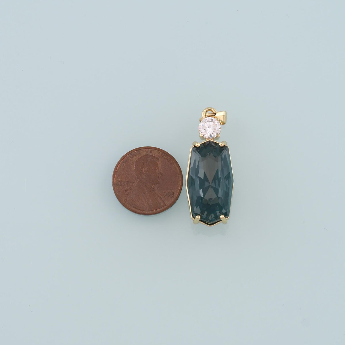 18K Gold Filled Crystal Charm Pendant for Jewelry Making
