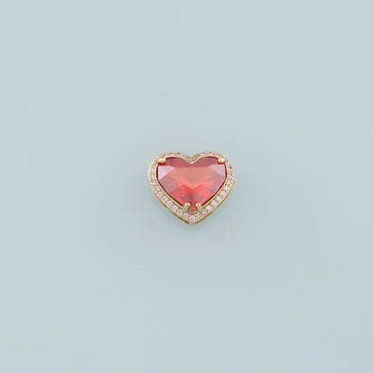 18K Gold Filled Crystal Heart Spacer Beads for Jewelry Making