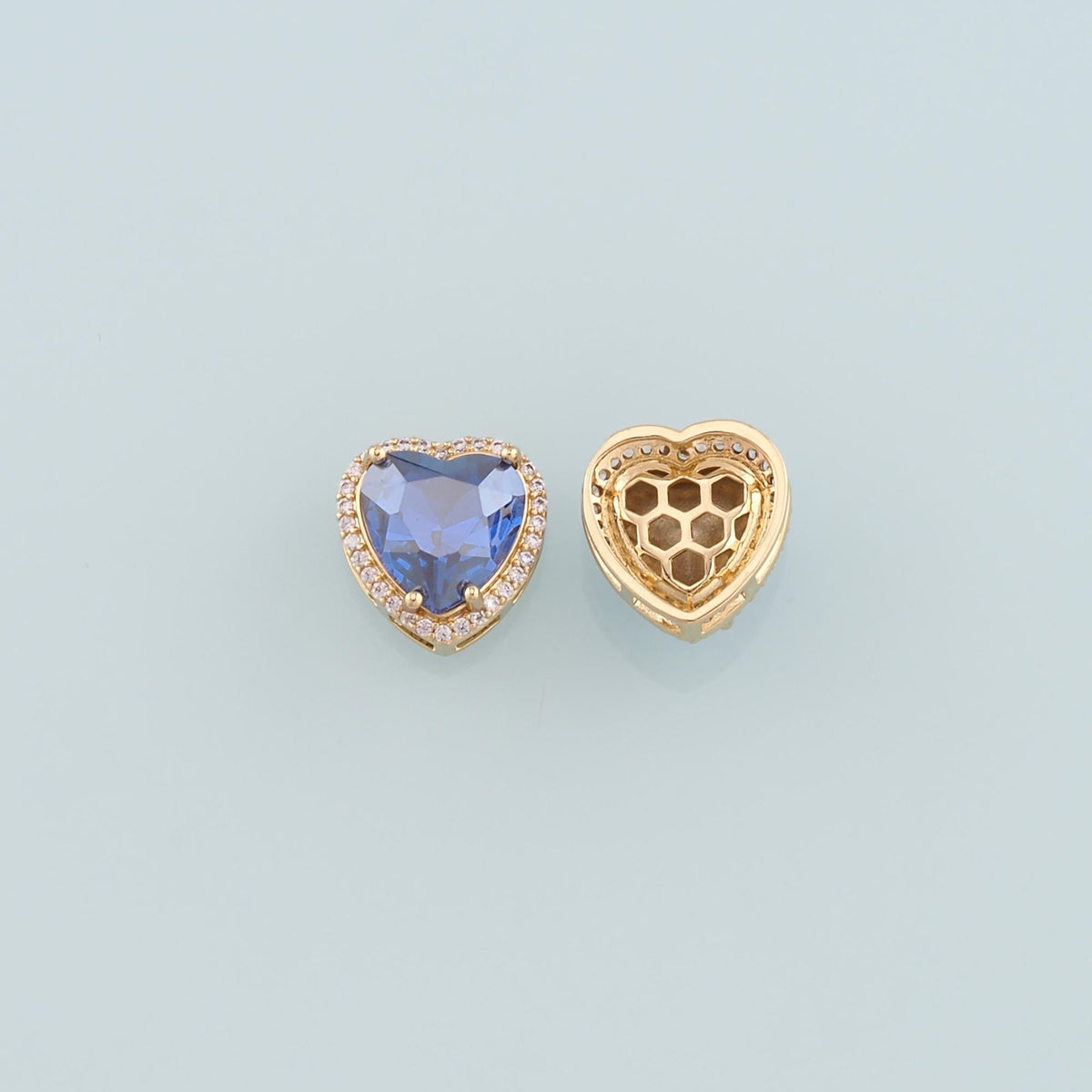 18K Gold Filled Crystal Heart Spacer Beads for Jewelry Making