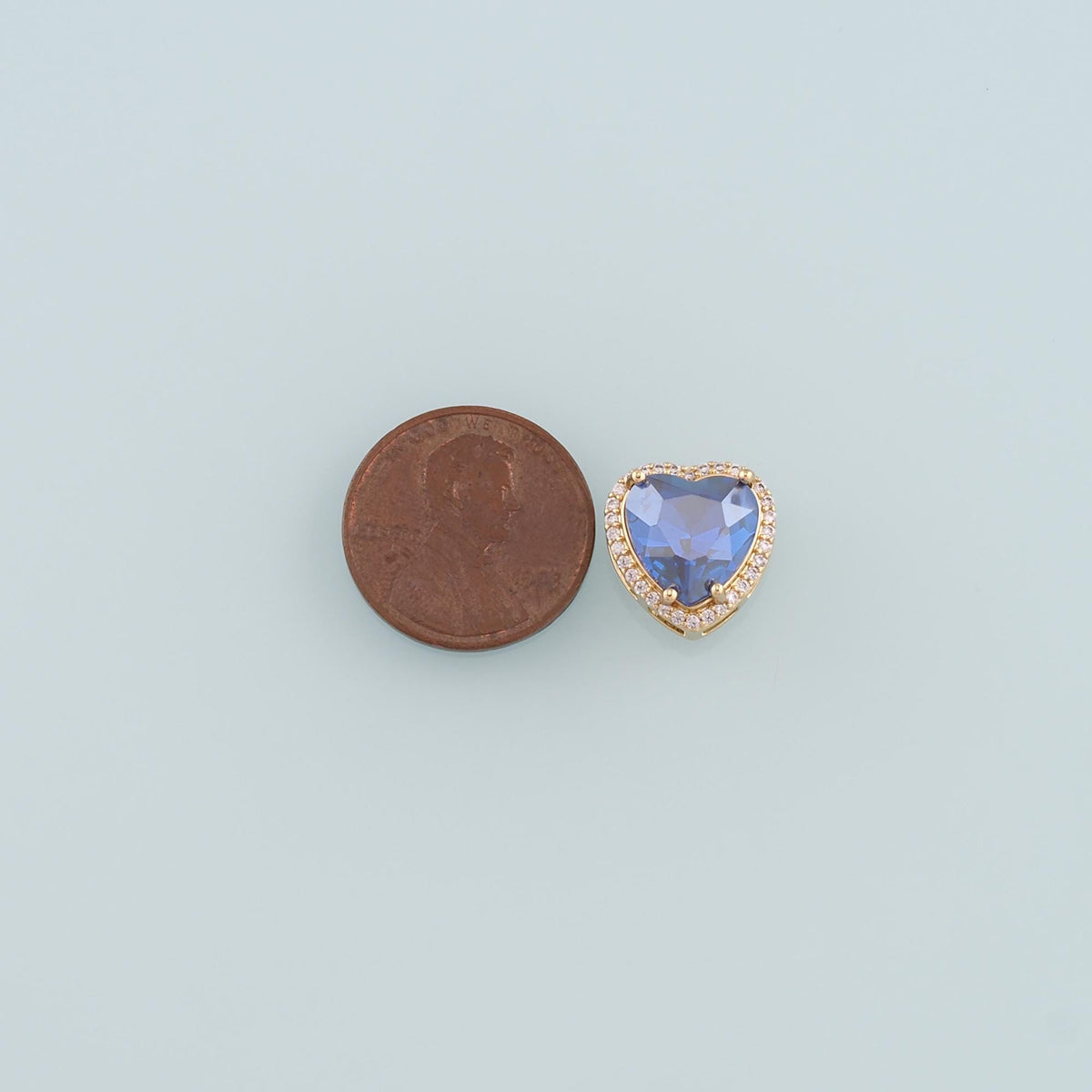 18K Gold Filled Crystal Heart Spacer Beads for Jewelry Making