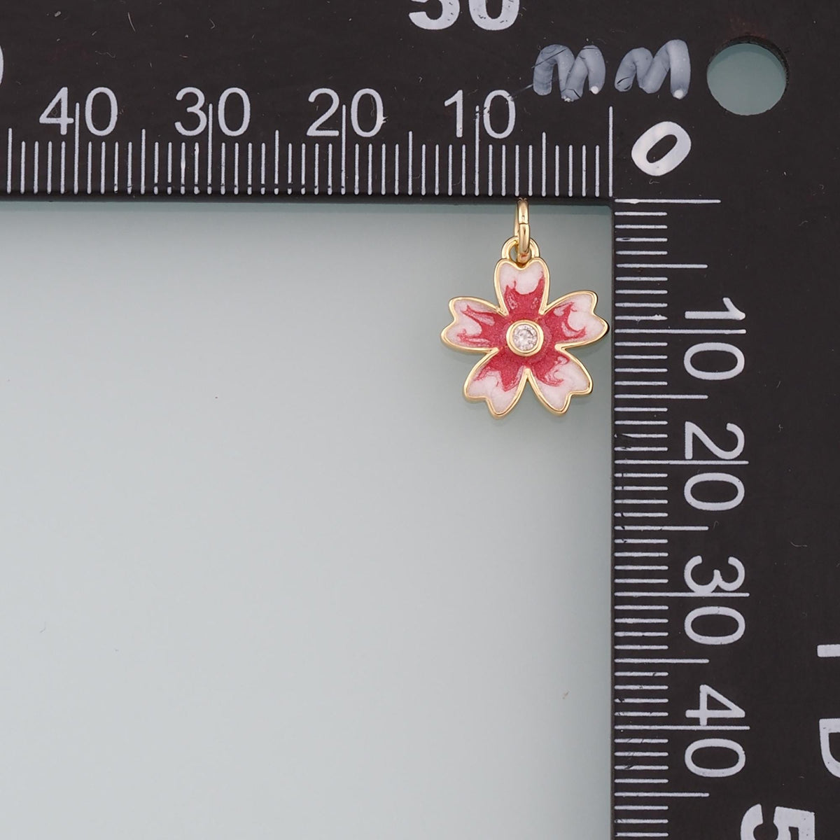 Gold Flower Charms,18K Gold Filled Flower Pendant,Enamel Flower Charm Bracelet Necklace for DIY Jewelry Making Supply