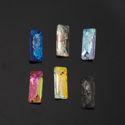 1pcs Rectangle Crystal Pendant Crystal AB Rhinestones for DIY Craft Jewelry Making Supply