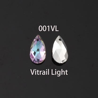 Gold Filled Crystal Teardrop Charm Pendant for Jewelry Making