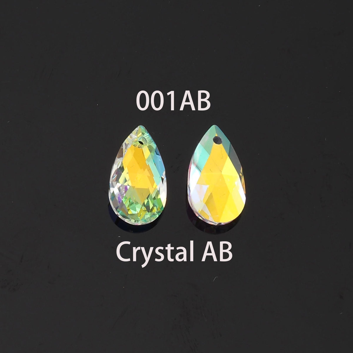 Gold Filled Crystal Teardrop Charm Pendant for Jewelry Making