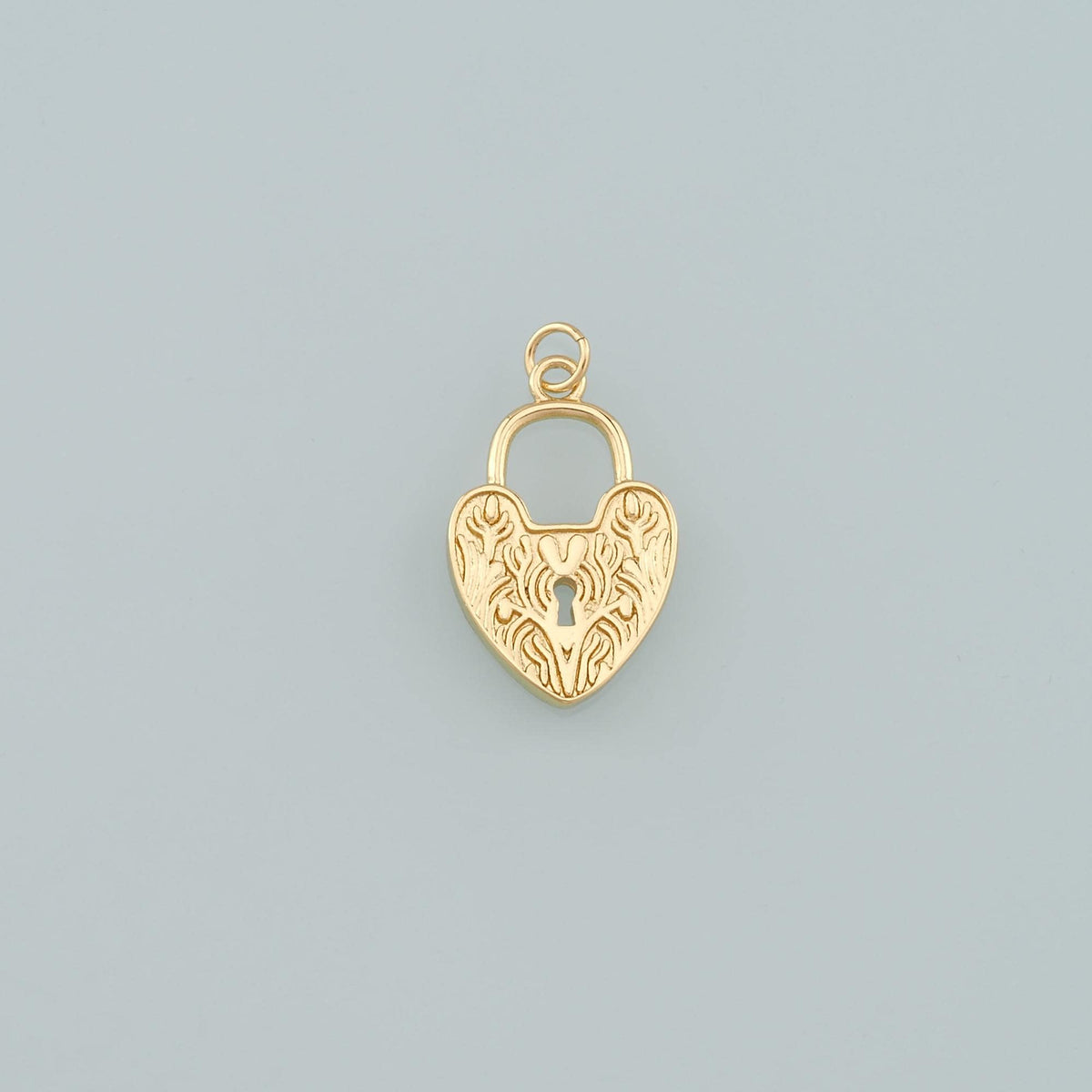 Gold Key Lock Charms,18K Gold Filled Lock Pendant,Heart Lock Charm Bracelet Necklace for DIY Jewelry Making Supply