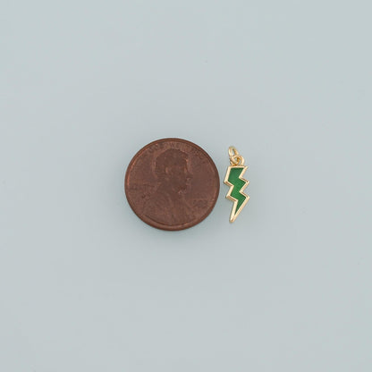 18K Gold Filled Enamel Charm Pendant for Jewelry Making