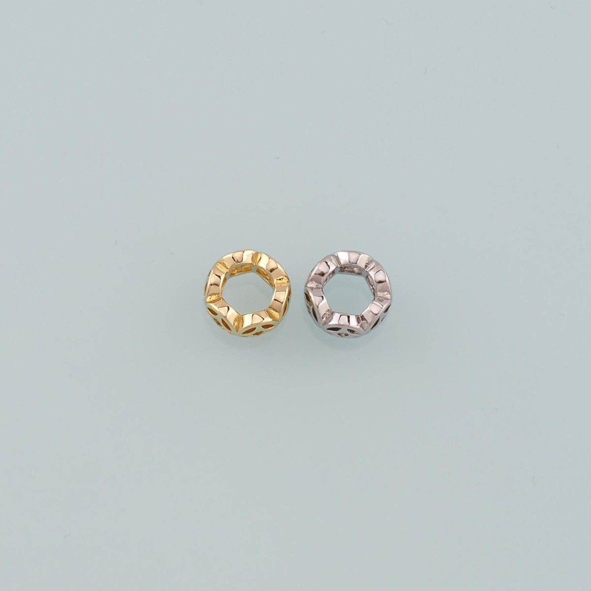Gold Round Beads Charms,18K Gold Filled Round spacer beads Bracelet Necklace for DIY Jewelry Making Supply