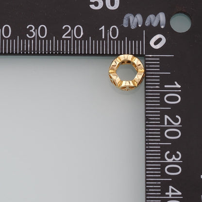 Gold Round Beads Charms,18K Gold Filled Round spacer beads Bracelet Necklace for DIY Jewelry Making Supply