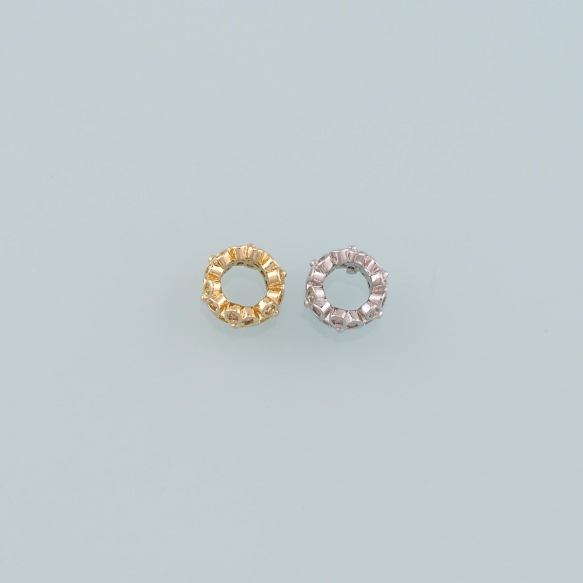 Gold Round Beads Charms,18K Gold Filled Round spacer beads Bracelet Necklace for DIY Jewelry Making Supply