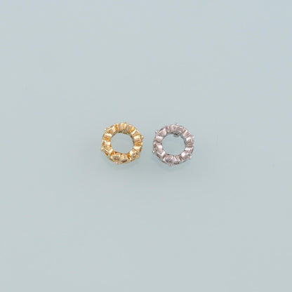 Gold Round Beads Charms,18K Gold Filled Round spacer beads Bracelet Necklace for DIY Jewelry Making Supply